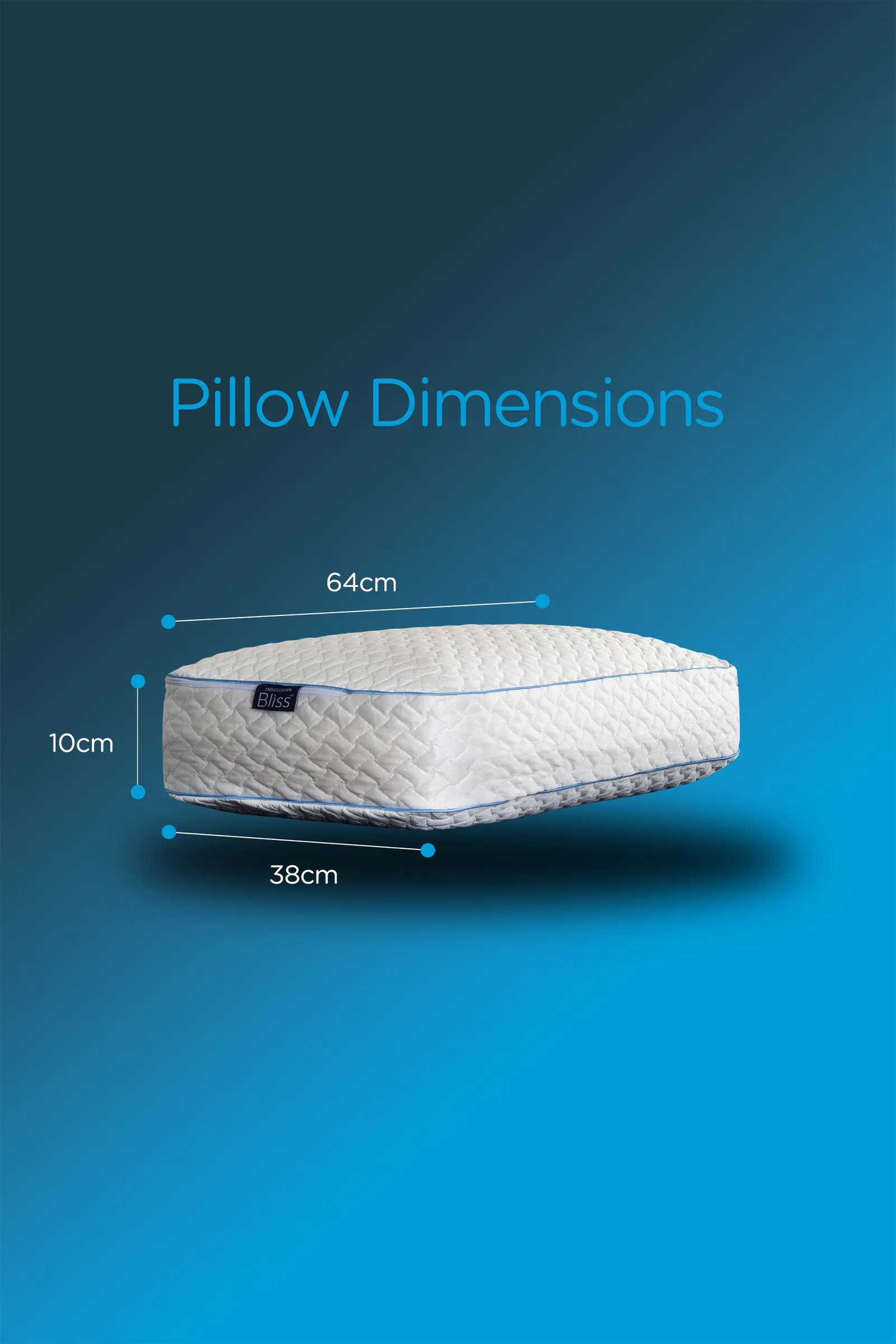 Snuggledown Single Bliss Cool Touch Memory Foam Deep Filled Side Sleeper Pillow in White 4