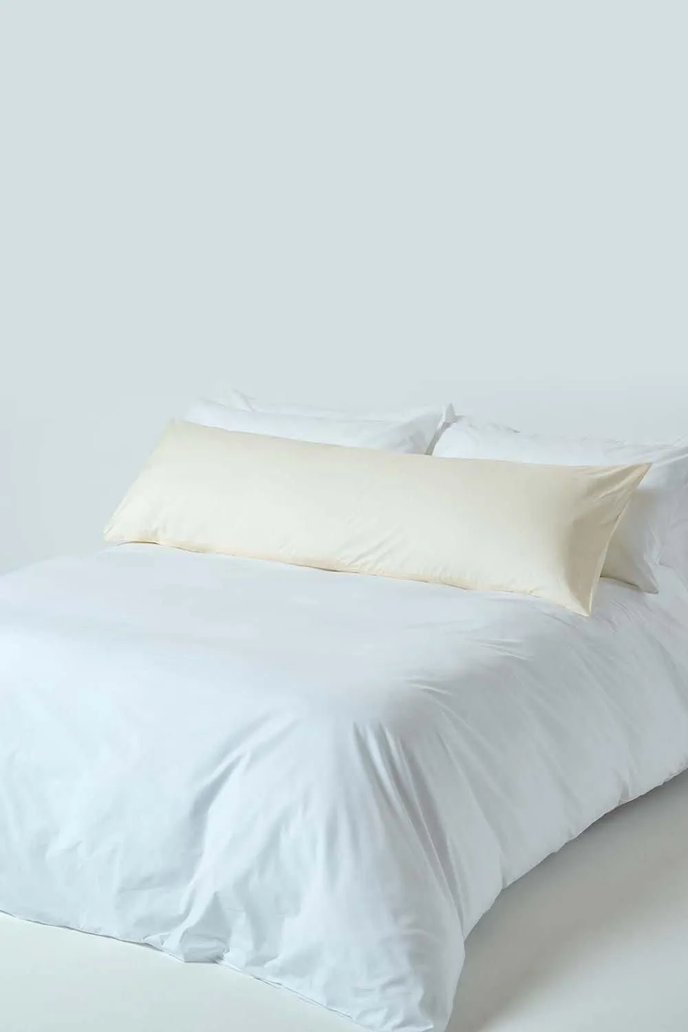 Homescapes Egyptian Cotton Housewife Body Pillowcase 200 TC in Cream 2