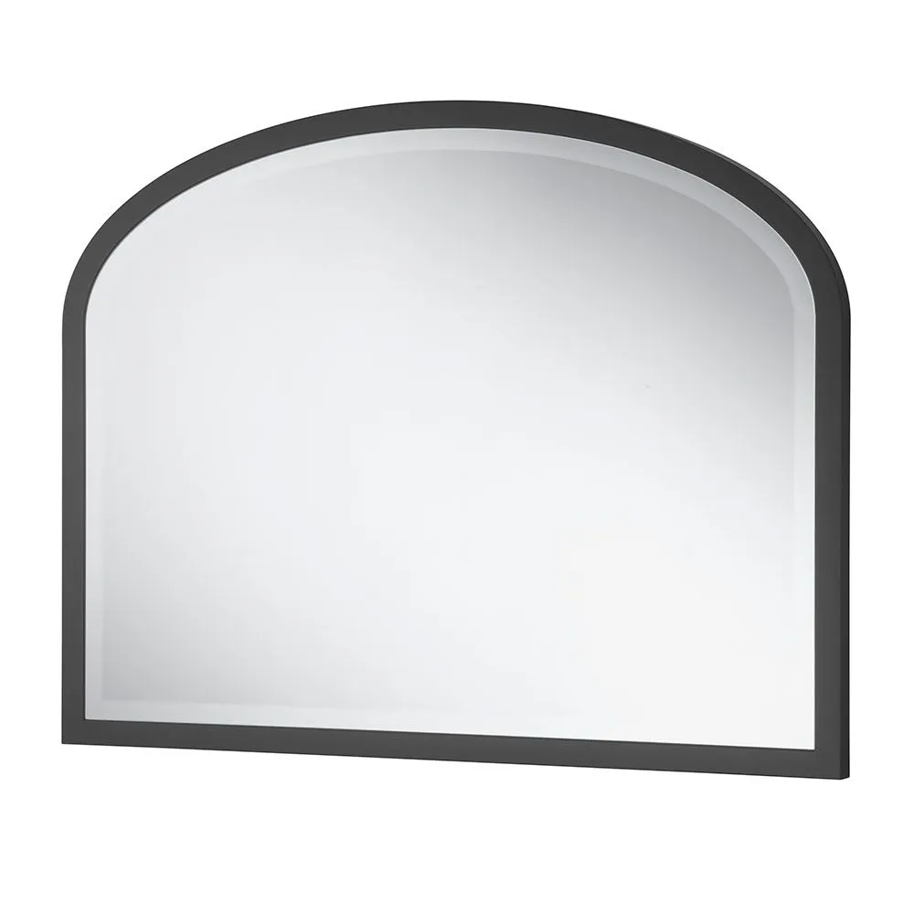 Yearn Mirrors Eternity Curved Arch Mantle Mirror Black Bevelled 2