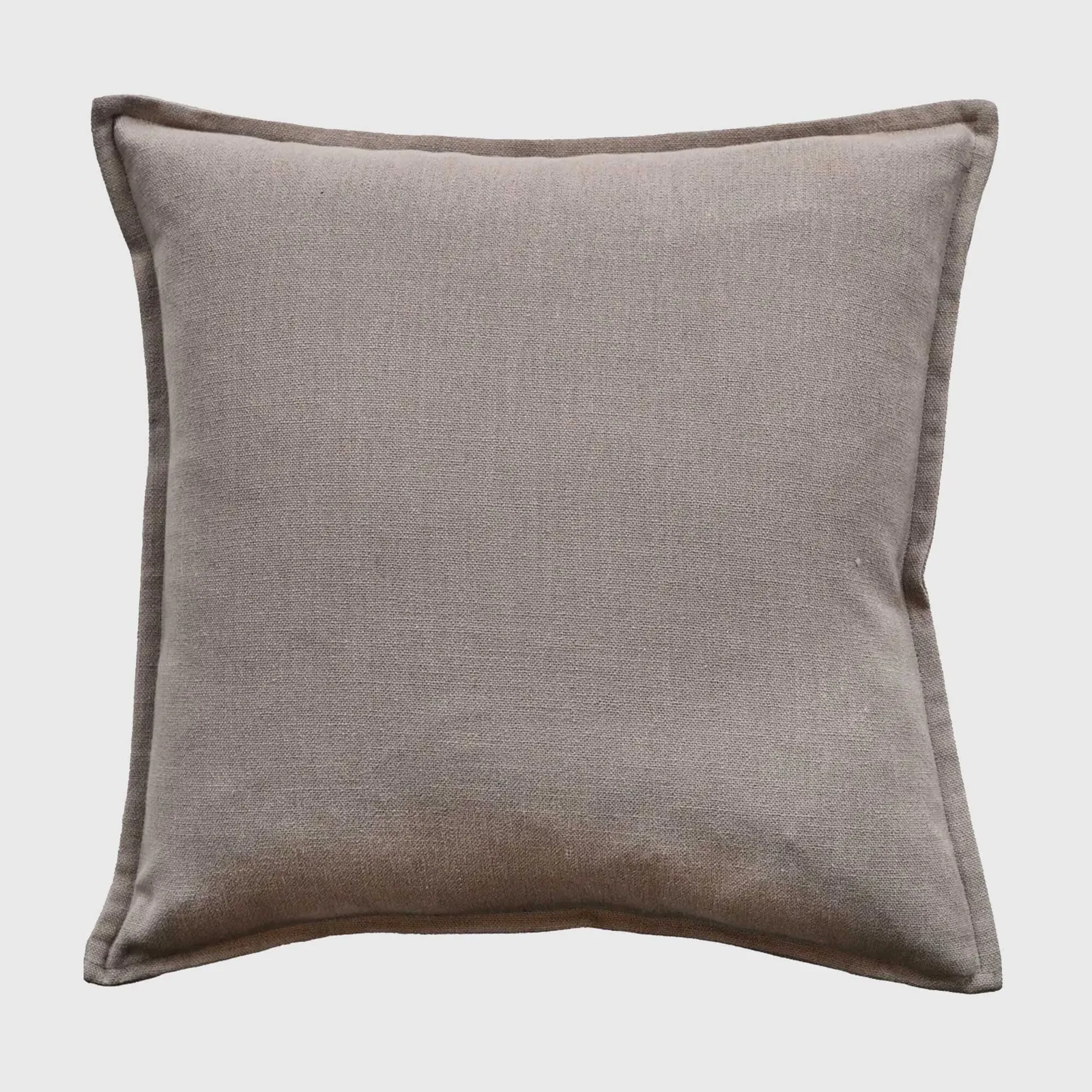 Taupe Border Cushion, Square Polyester | Barker & Stonehouse