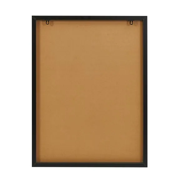 Art Deco Linear Gold Detail Black Framed Print 5