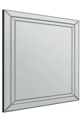 MirrorOutlet Cranbury All Glass Double-Edged Venetian Wall Mirror 144 x 115.5 CM in Silver 4