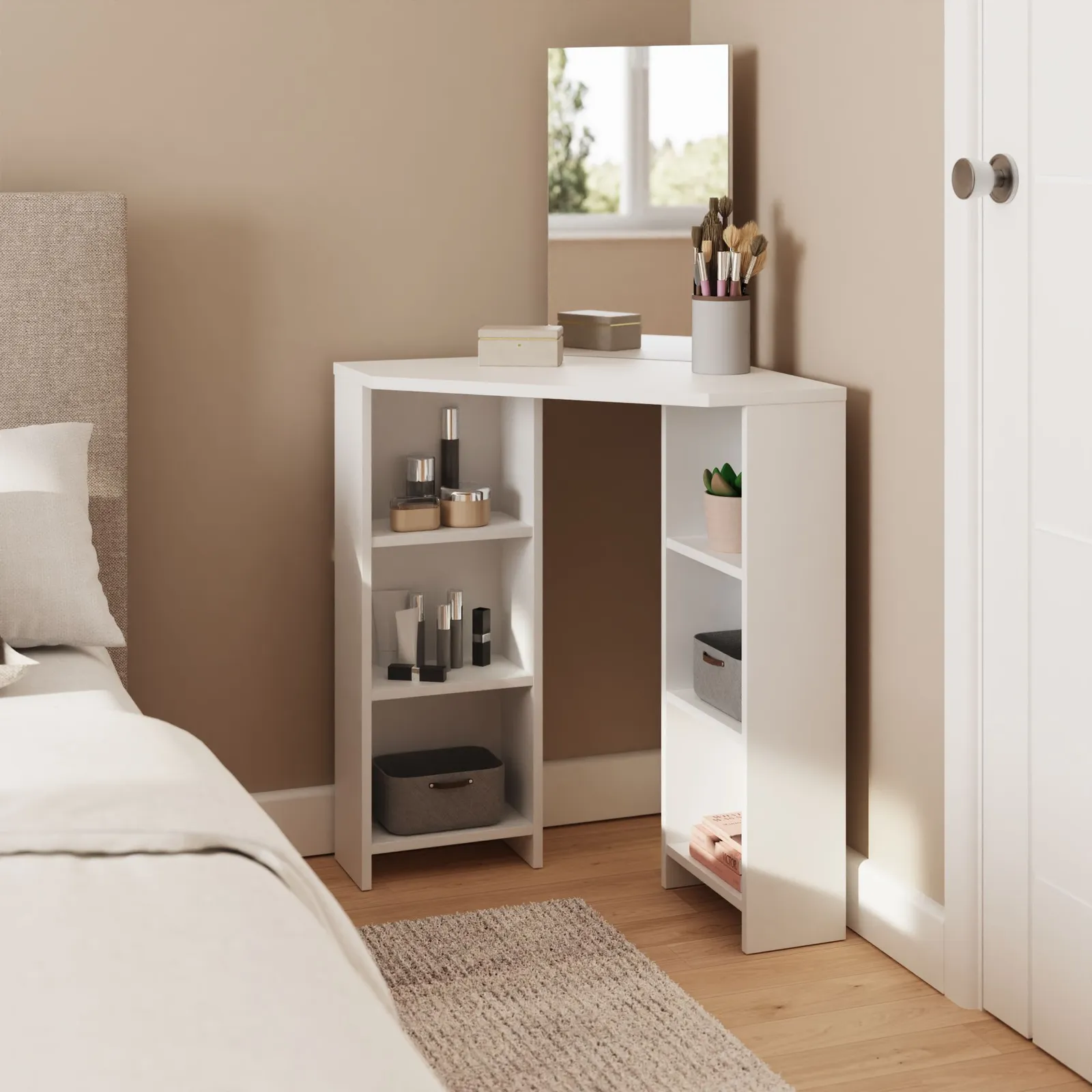 GFW Frances Corner Dressing Table White