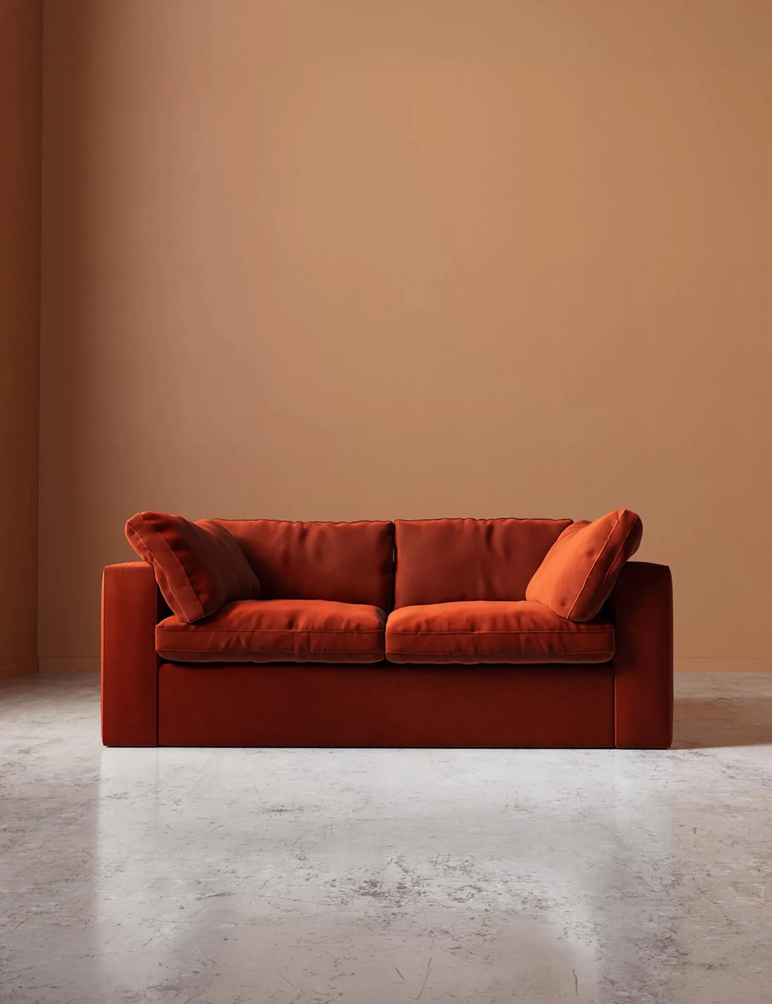 Swoon Crushed Velvet 2 Seater Sofa Red