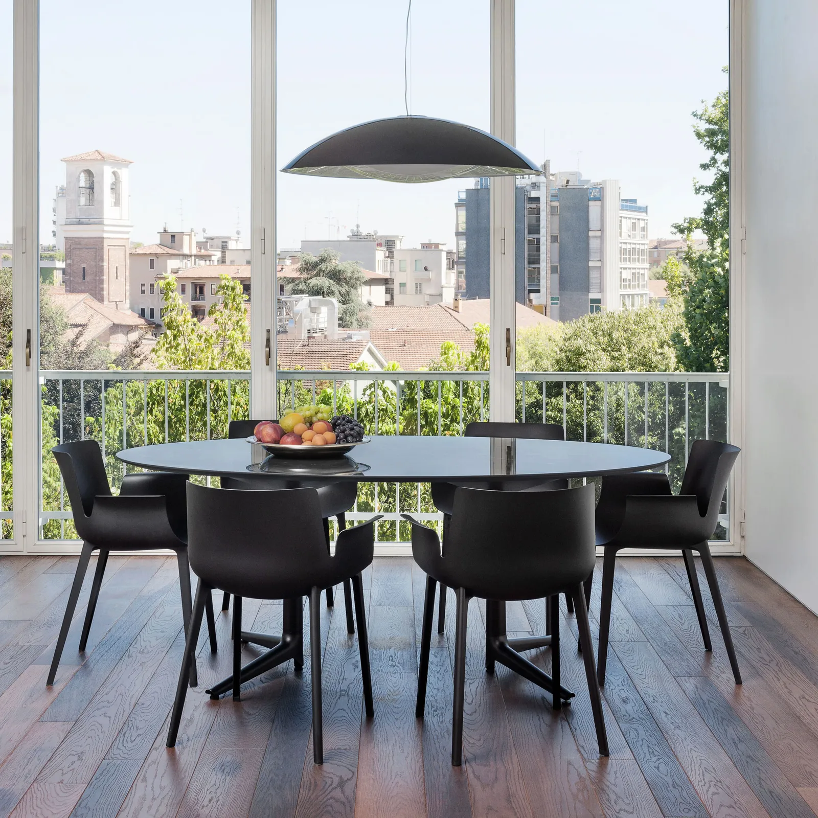 Kartell Piuma Dining Chair, Black Plastic | Barker & Stonehouse 2
