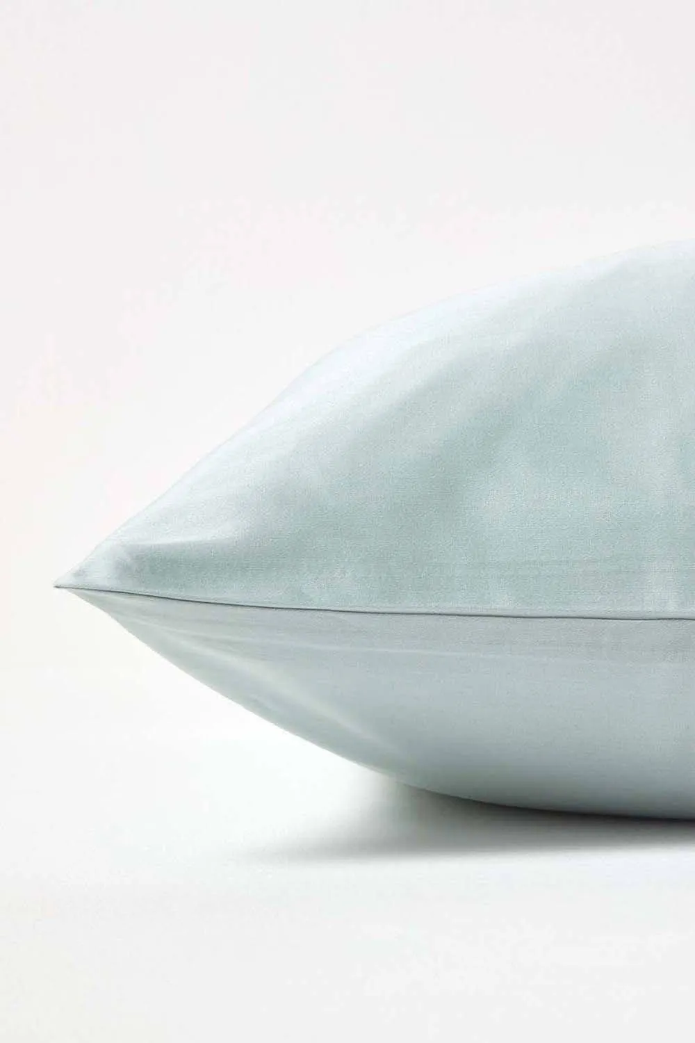 Homescapes Sateen Cotton Continental Pillowcase 400 TC, 60 x 60 cm in Duck Egg Blue 2