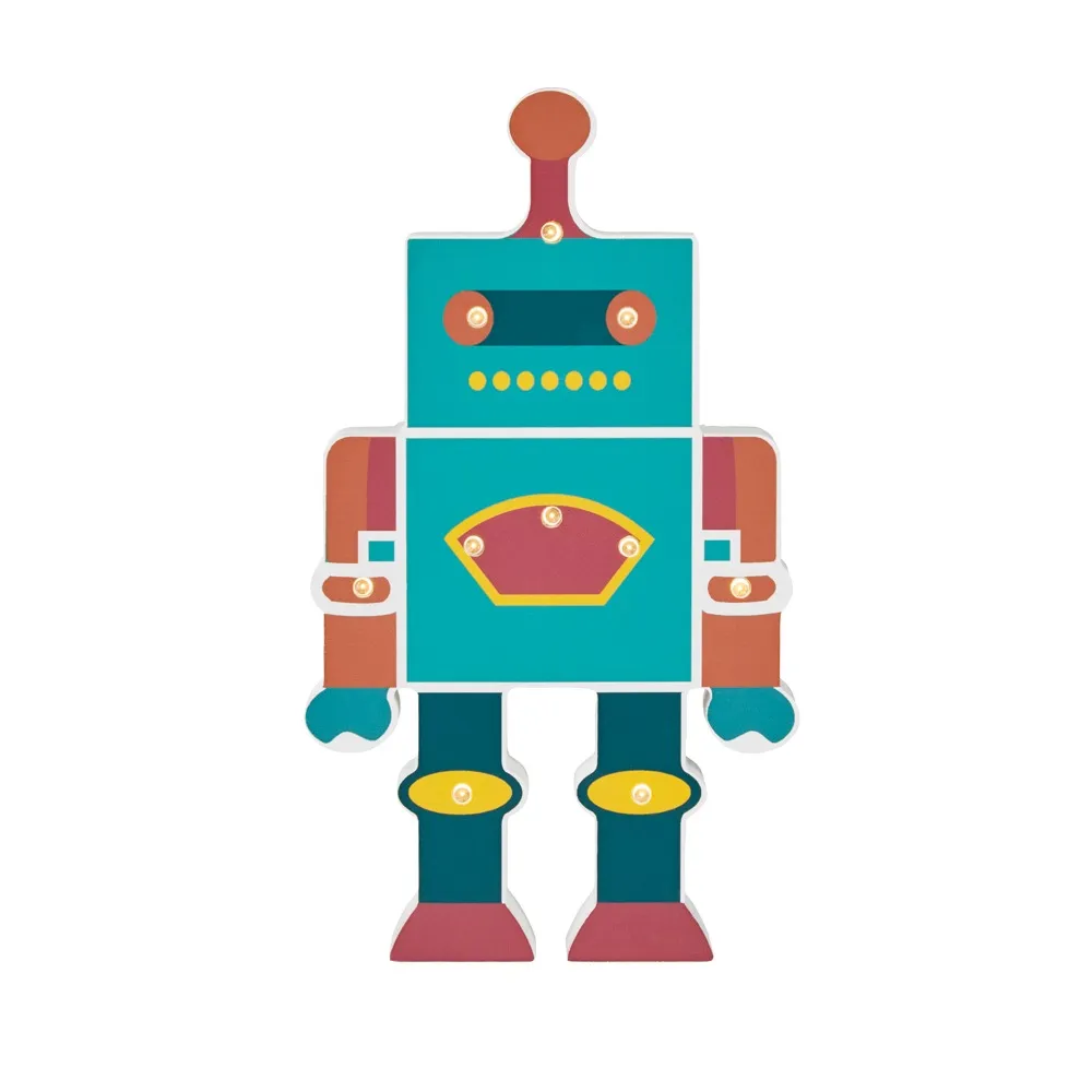 Glow Robot Table Lamp, Blue