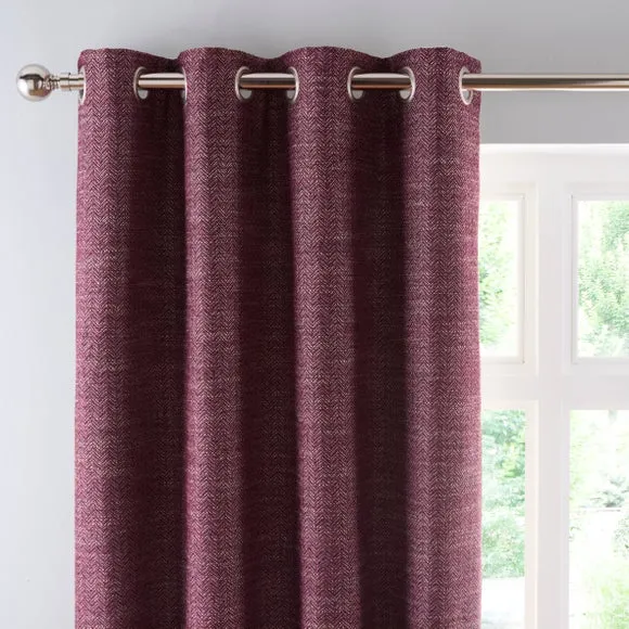 Churchgate Swithland Herringbone Eyelet Curtains (Blackout Available) 1