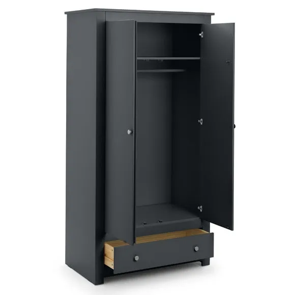 Radley Double Wardrobe, Dark Grey & Pine 3