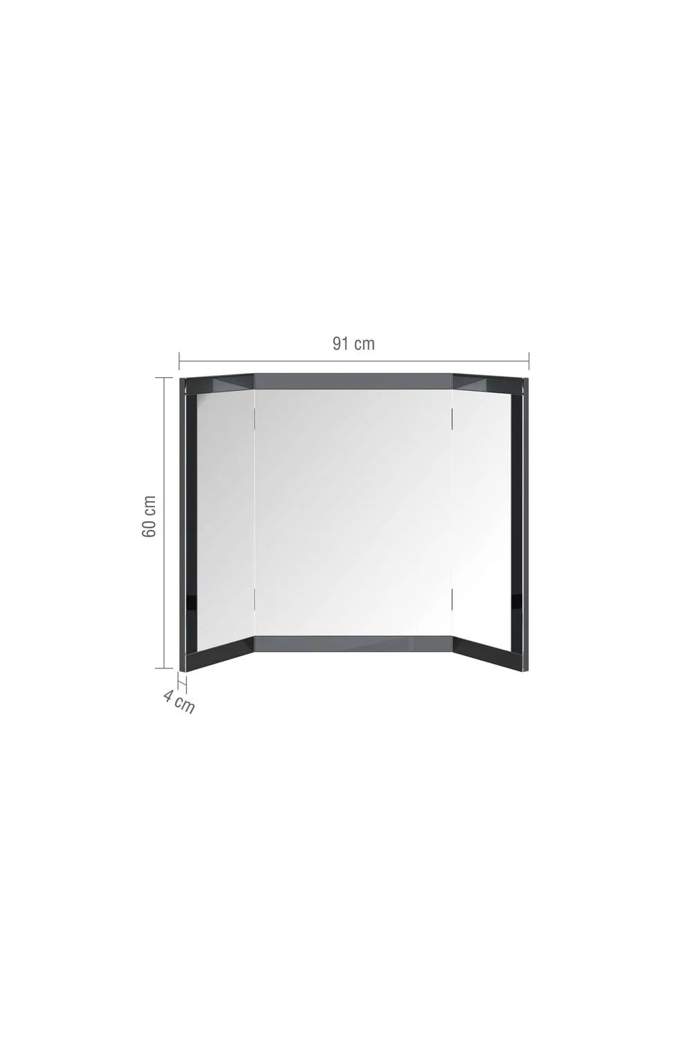 Birlea Liberty 6 Drawer Dressing Table & Mirror Twin Pedestal Grey Glass 6