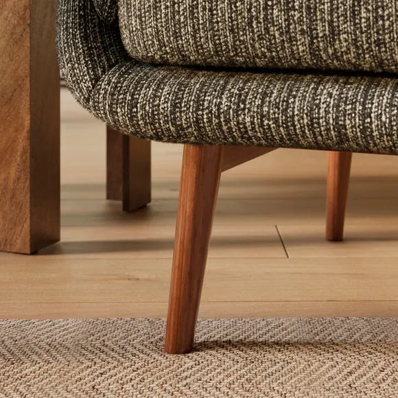 Pelham Woolly Boucle Striped Wing Armchair 5