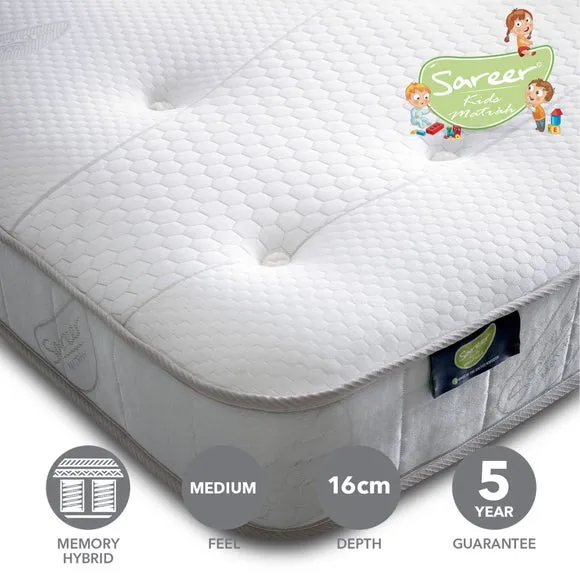 Return - Sareer Kids Pocket Sprung Memory Foam Hybrid Mattress, Single