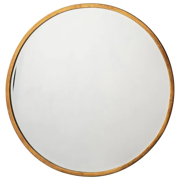 Crossland Grove Biggins Round Antique Gold Wall Mirror - 800 X 800mm, Gold 3