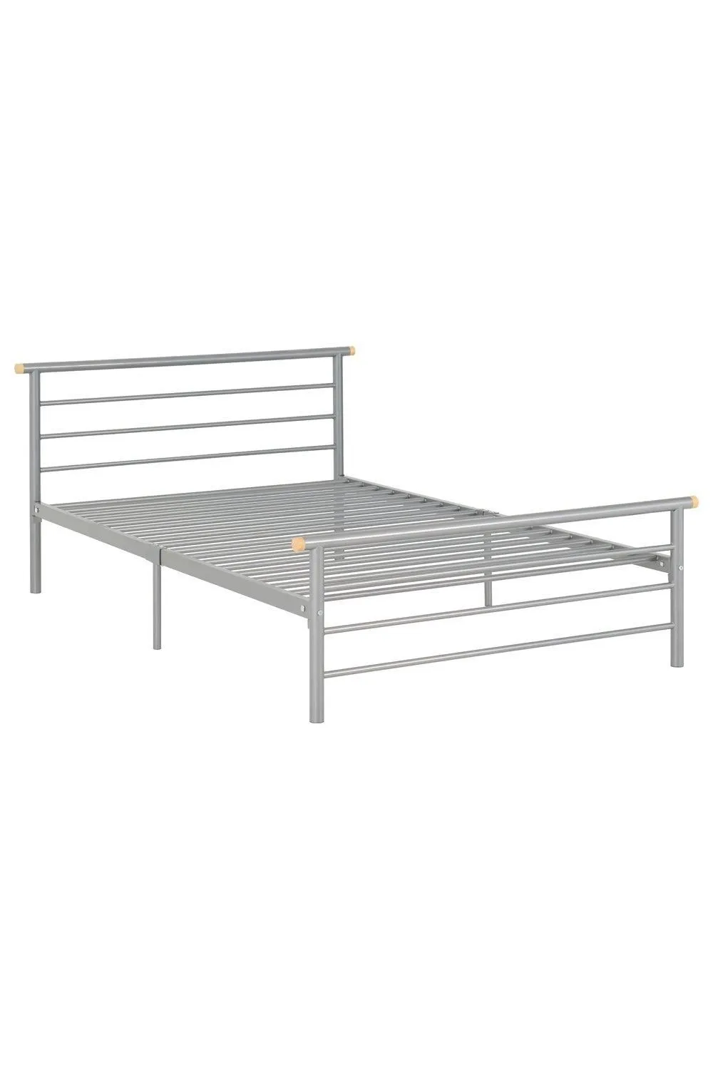 Seconique Orion 4' Small Double Bed in Metallic Silver 2