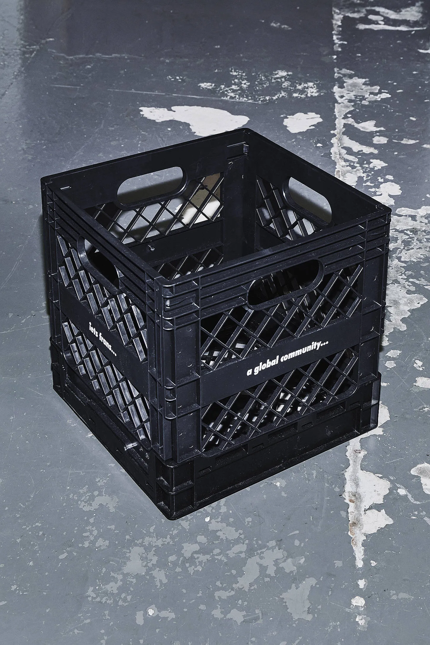 iets frans. Black Storage Crate - Black ALL