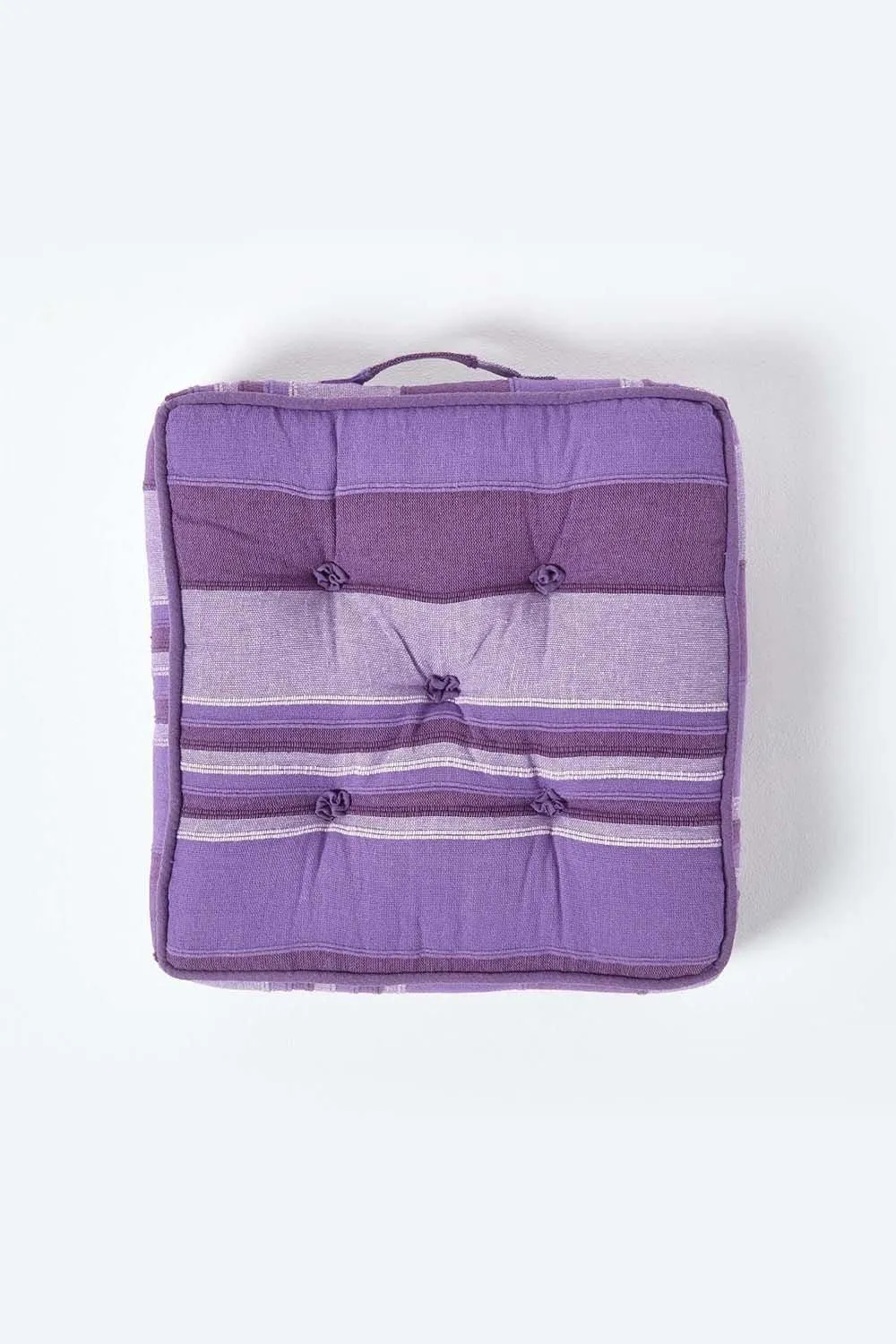 Homescapes Morocco Striped Cotton Floor Cushion in Mauve 3