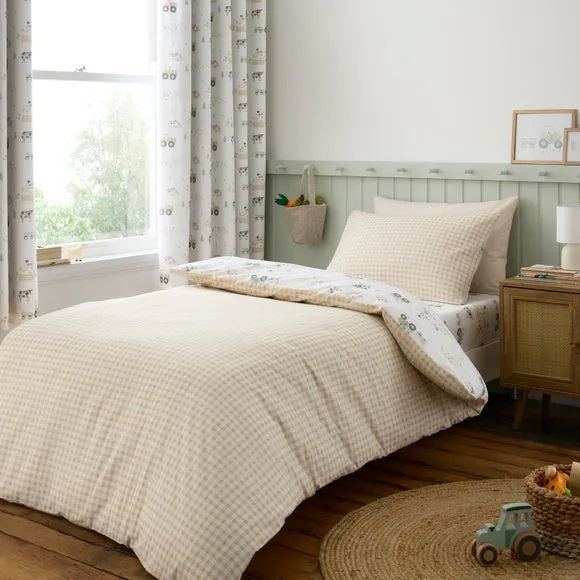 Farmyard Friends 100% Cotton Quilt Cover & Pillowcase Set 2