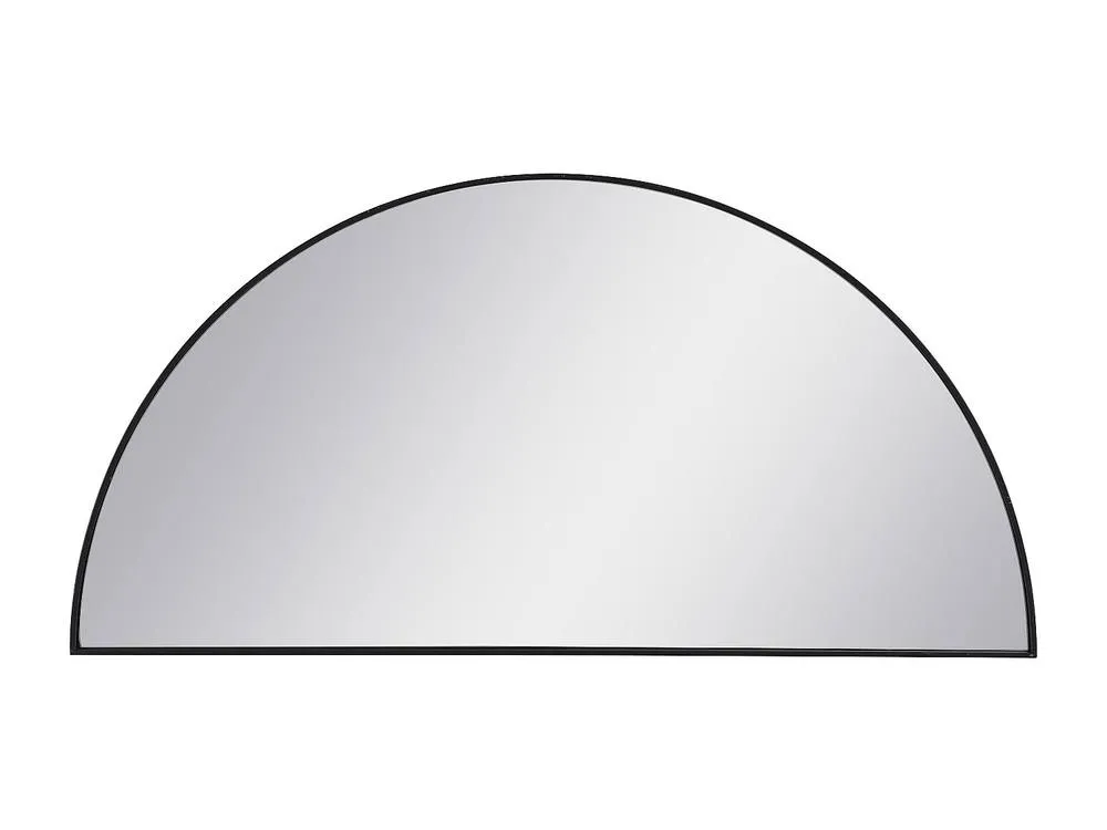 Vente-unique Semi-Circle Designer Metal Mirror - L50 X H100 Cm - Black - GAVRA 4