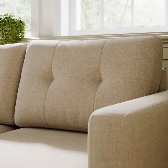 Barker Flatweave Trundle Corner Chaise Sofa Bed 5
