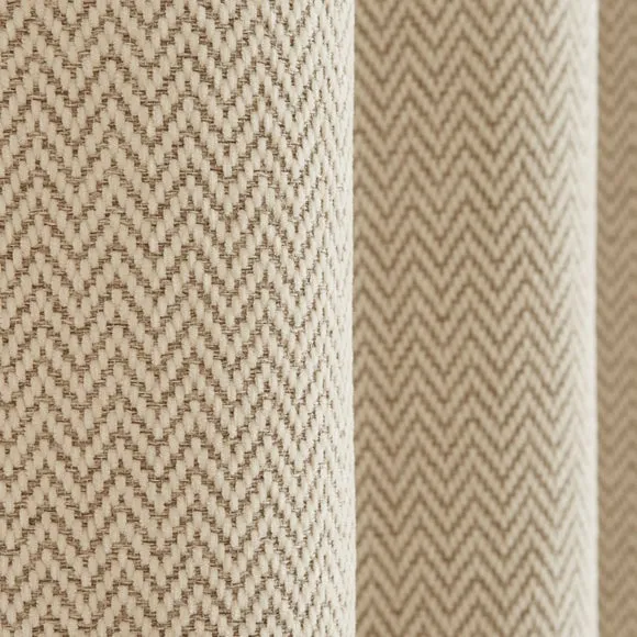 Herringbone Chenille Eyelet Curtains 3