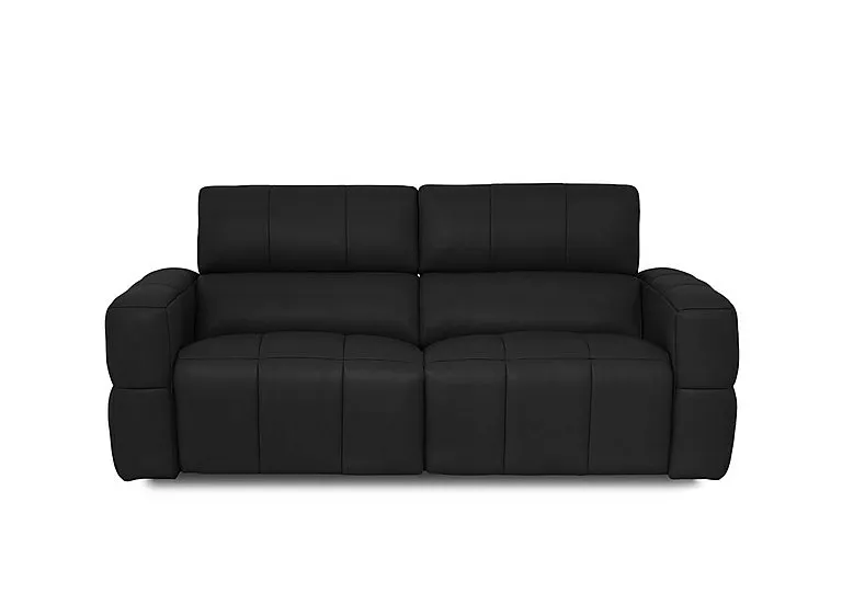 Cube Leather 3 Seater Power Recliner Sofa with Power Headrests