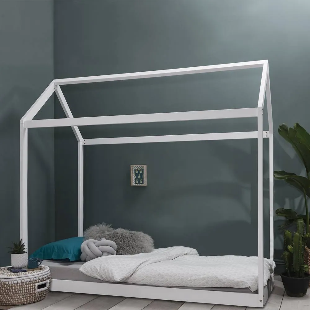 Nöa and Nani Kara Single 4 Poster Bed Frame in White