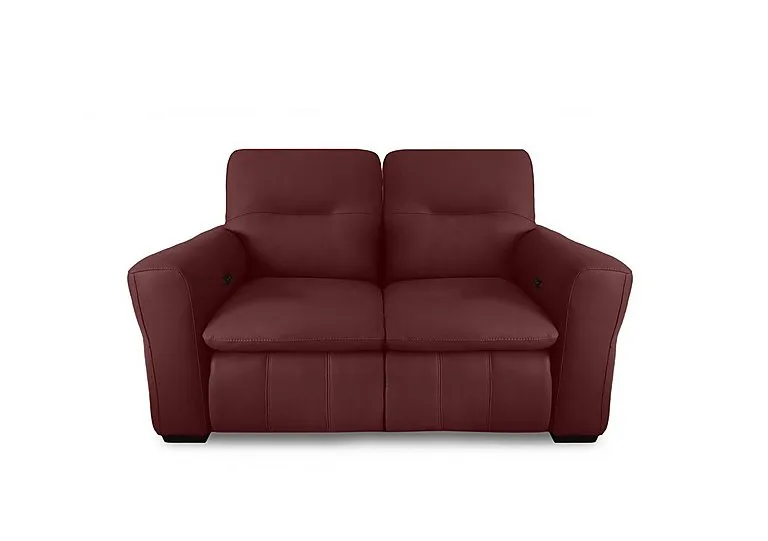 Restore 2 Seater Leather Power Recliner Sofa with Power Headrests - Deep Red