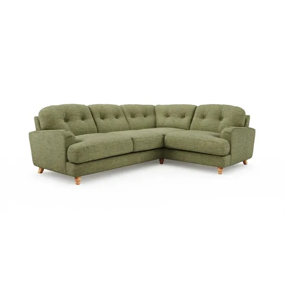 Martha Slub Faux Linen Full Corner Sofa 6