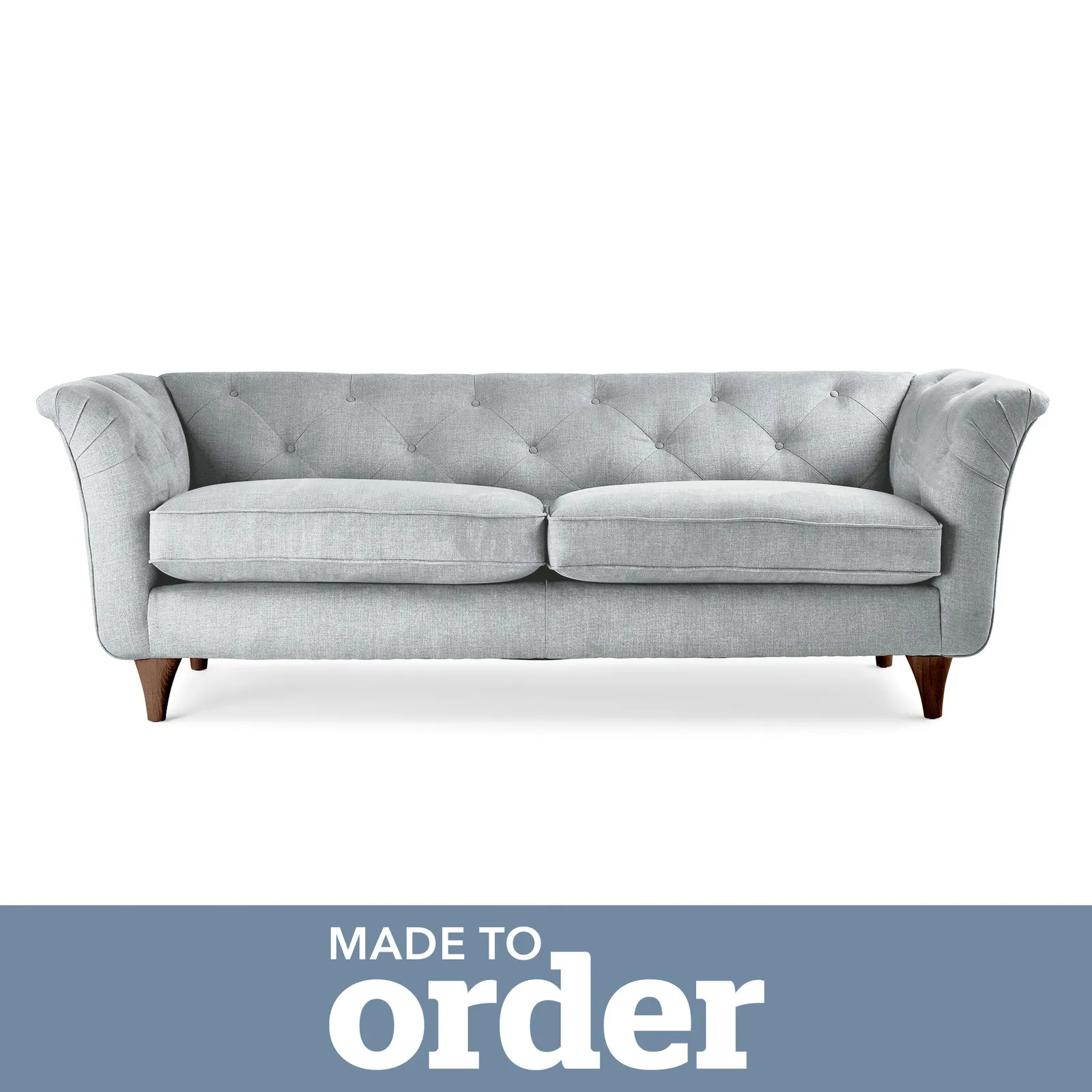 Jaipur 3 Seater Sofa Brushed Plain Fabric Brushed Plain Dew