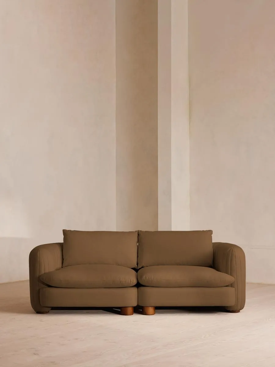 Vivienne Modular Sofa, Three Seater, Linen, Ochre