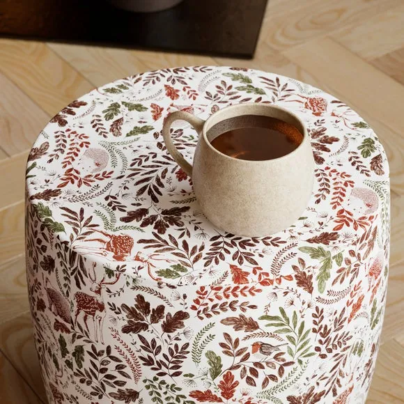 Metal Drum Woodland Animals Side Table 3