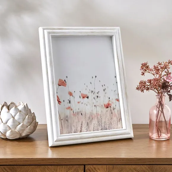 Churchgate Washed Wooden White Photo Frame 1