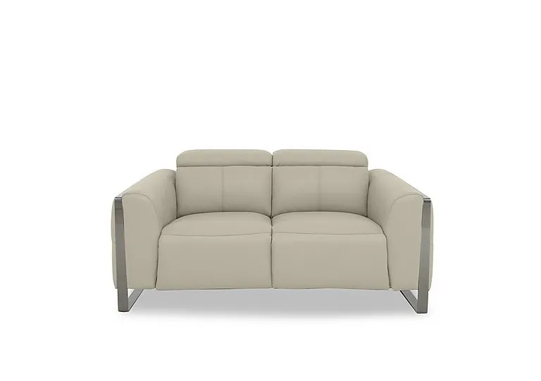 Gisella Leather 2 Seater Sofa - Bone China