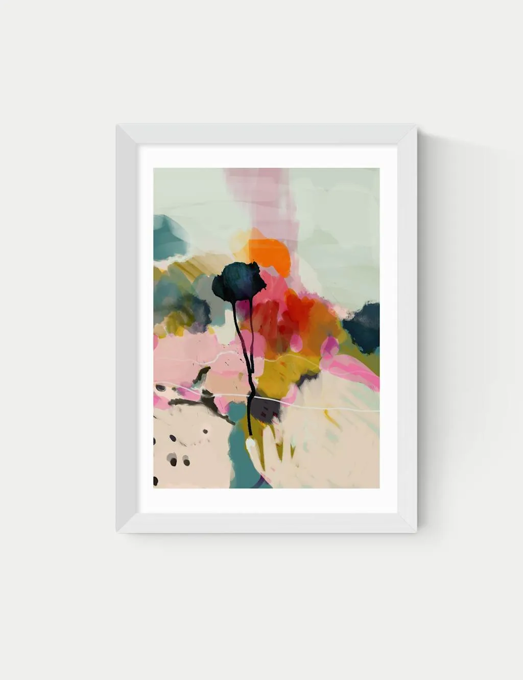 East End Prints Paysage Abstract Framed Art Print White