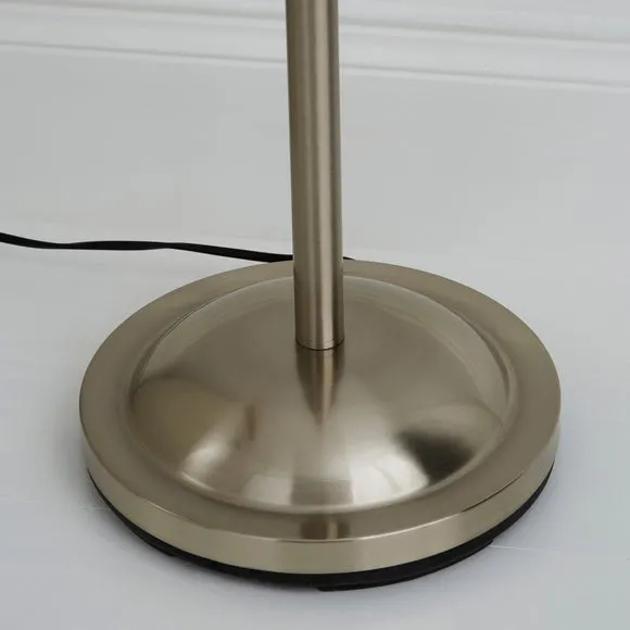 Marble Glass Satin Nickel Uplighter Floor Lamp 3