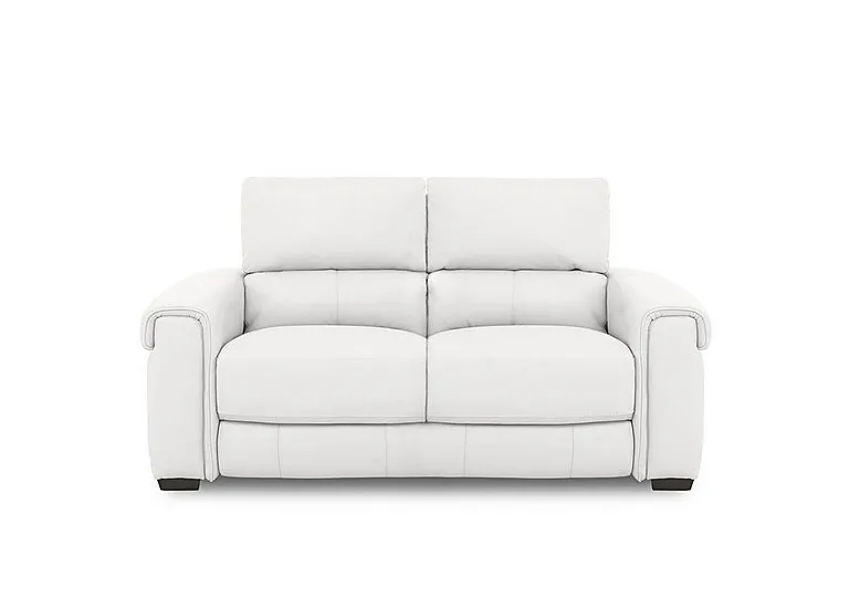 Nixon Leather 2 Seater Sofa - BV Star White