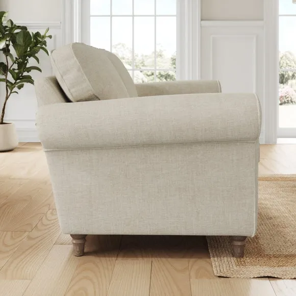 Flori Tonal Plush Chenille 4 Seater Sofa 2