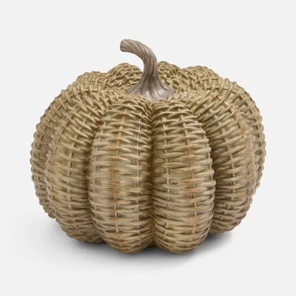 Woven Effect Resin Pumpkin Ornament 3