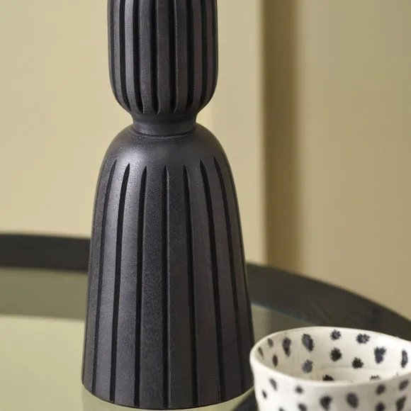 Pacific Lifestyle Sahana Ribbed Slim Wood Table Lamp 4