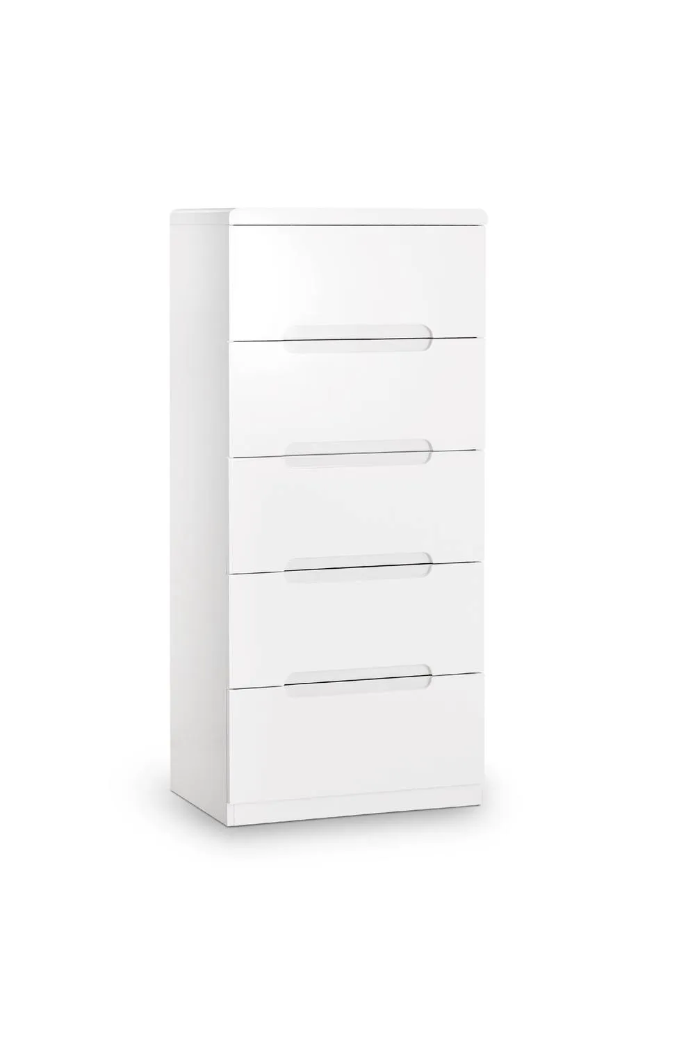 Julian Bowen Manhattan 5 Drawer Narrow Chest in White 3