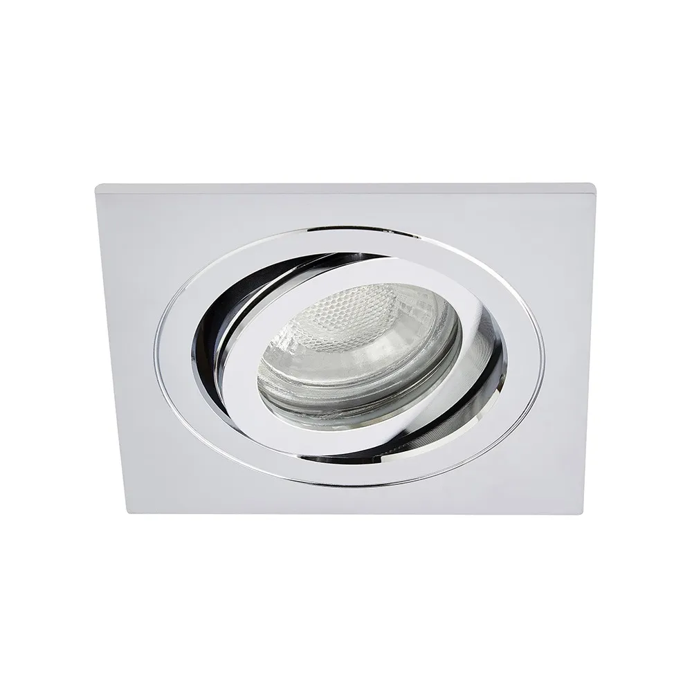 Sym Square IP65 Tiltable Downlight, Chrome 1