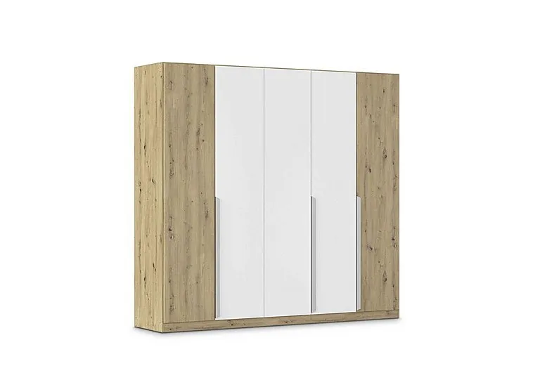 Freja 226cm 5 Door Hinged Two Toned Wardrobe - Alpine White