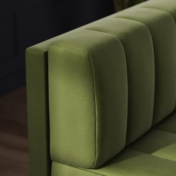Amali Long Dining Bench, Matte Plush Velvet 3