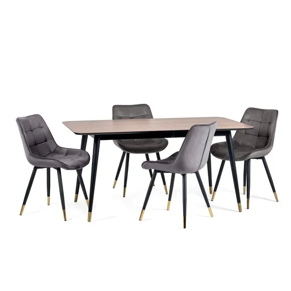 Hadid Set of 2 Dining Chairs, Velvet 6