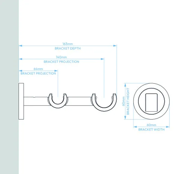 Trinity Double Layer Extendable Metal Curtain Pole 5