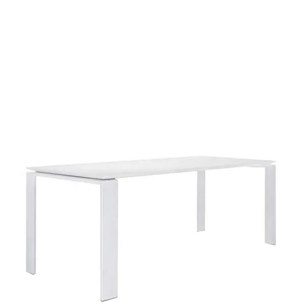 Kartell Four Soft Touch Dining Table  White on White