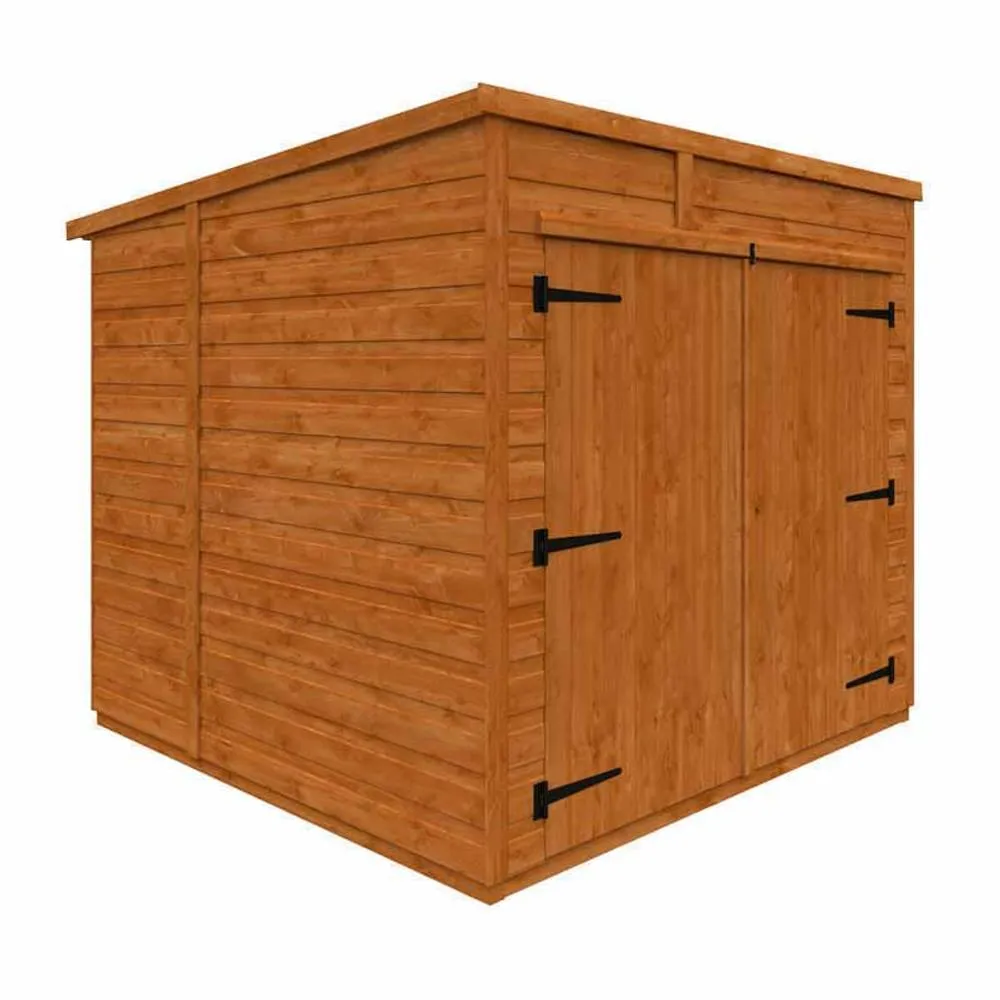 Buttercup Farm 6x6 Flex Pent Bike Store 12mm Flex - L183.8 x W175 x H179.1 cm in Burnt Orange