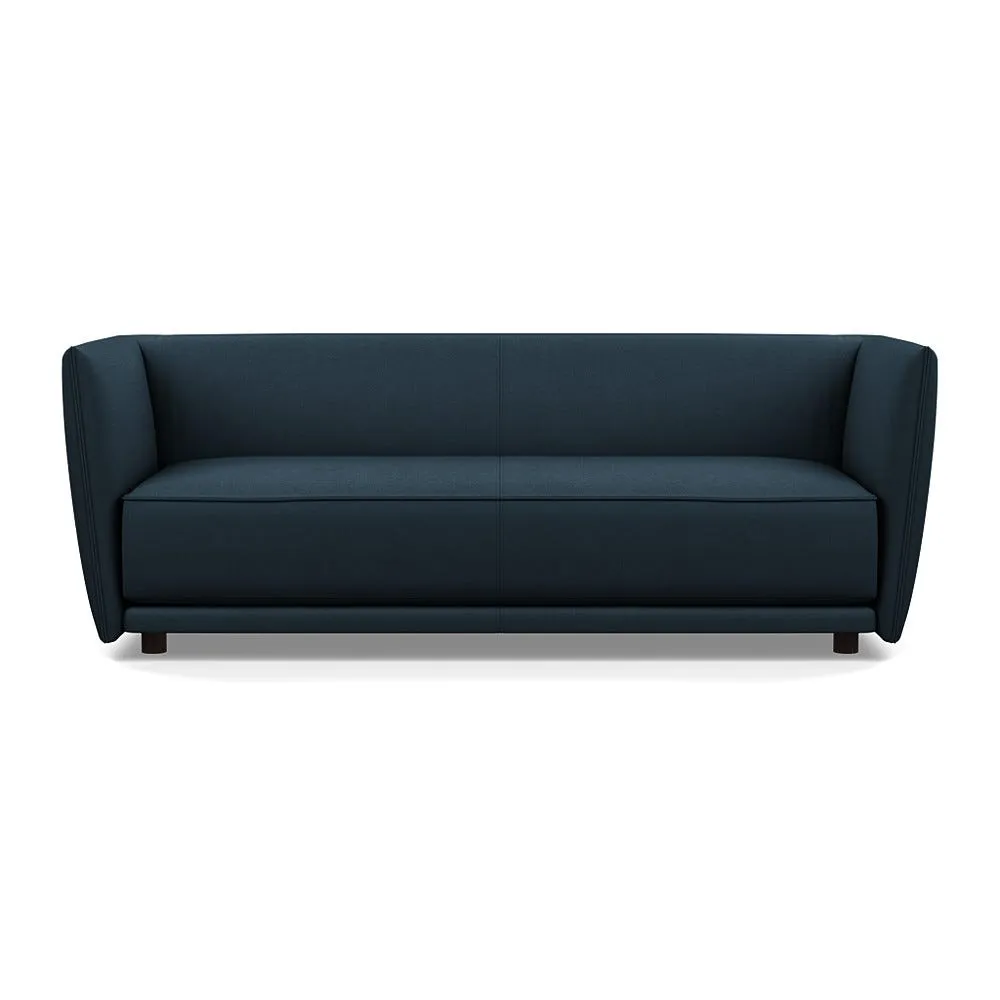 Heal's Valley 3 Seater Sofa Siena Cotton Deep Sea Walnut Stain Feet