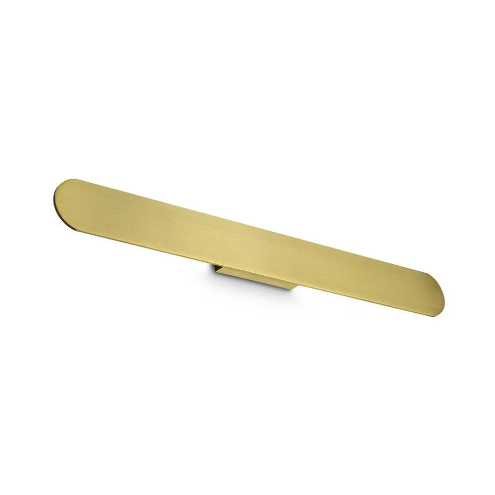 Netlighting Zig Zag Oval Integrated LED Wall Lamp Brass 3100lm 3000K in Gold
