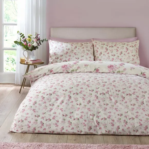 Catherine Lansfield Avebury Floral Polycotton Duvet Cover & Pillowcase Set 3